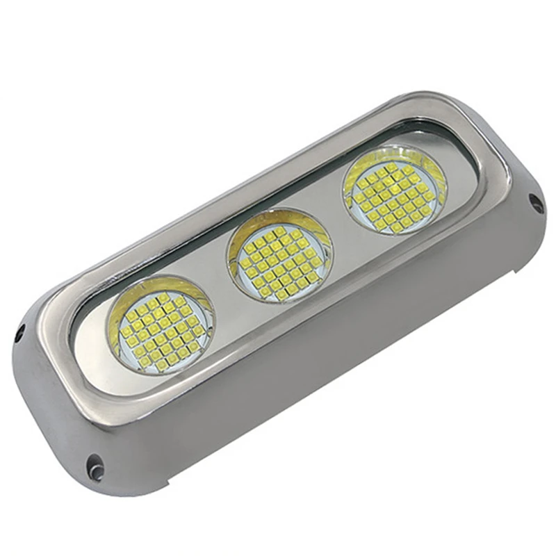 Imagem -03 - Rgb Rgbw 316l de Led Subaquático Luz Marinha Iate Piscinas Lagoas Barco Luz Dh-b288 Aço Inoxidável Dc12v 24v 288w Branco