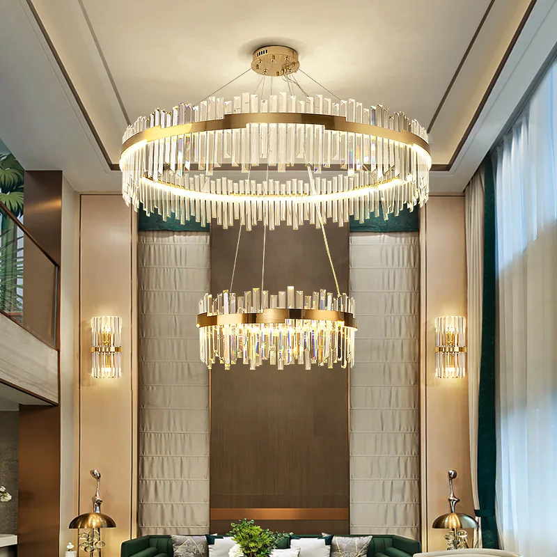 

JFLED Chandelier Lights Gold Crystal Bedroom LED Living Room Light Luxurious Celling Light 3 Kinds Of