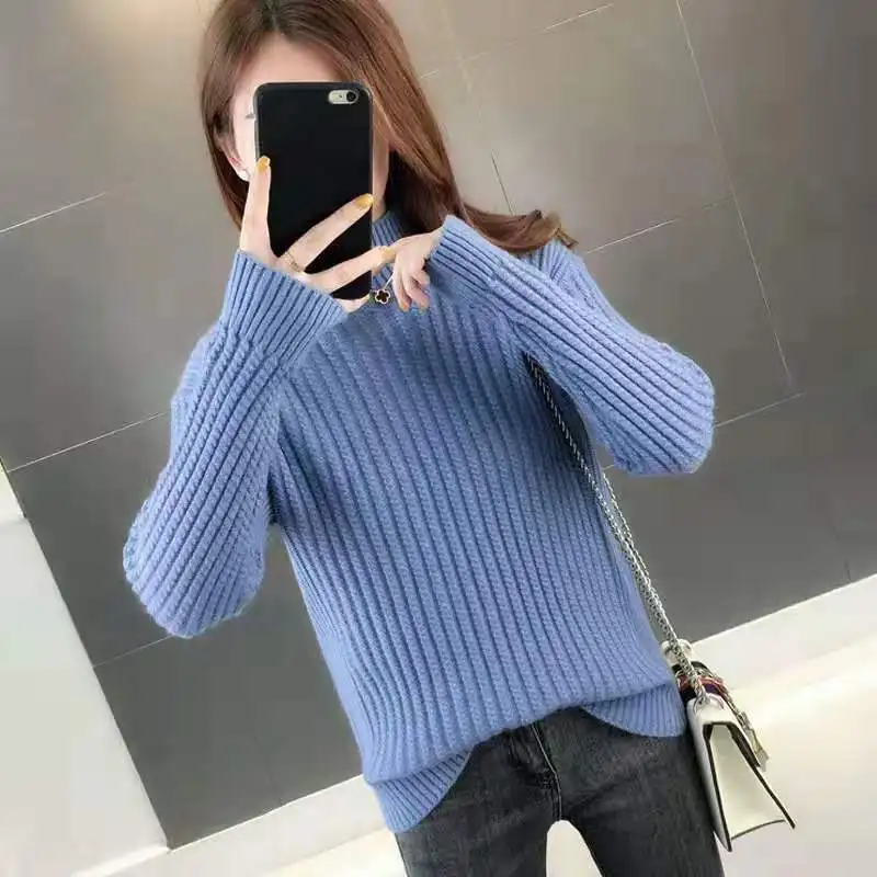 

Autumn and half turtleneck sweater women fashion warm Korean version of the bottoming pullover sweater women autumn and winter