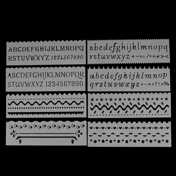 Lettergolfvormige DIY Craft holle gelaagdheid stencil voor muurschildering scrapbooking stempelen album decoratieve embossing sjabloon