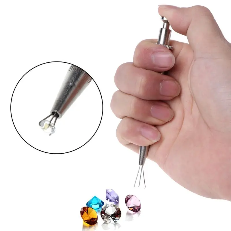 3/4 Claws Beads Holder Pick-up Tool Gems Prong Holder Tweezer Catcher Grabber High Precision Body Tattoo Piercing Tool