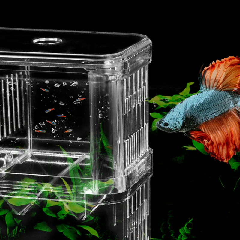 Upgrade Acrylic Aquarium Breeder Box Breeding Incubator Baby Fish Hatchery for Shrimp Clownfish Aggressive Fish Injured Fish