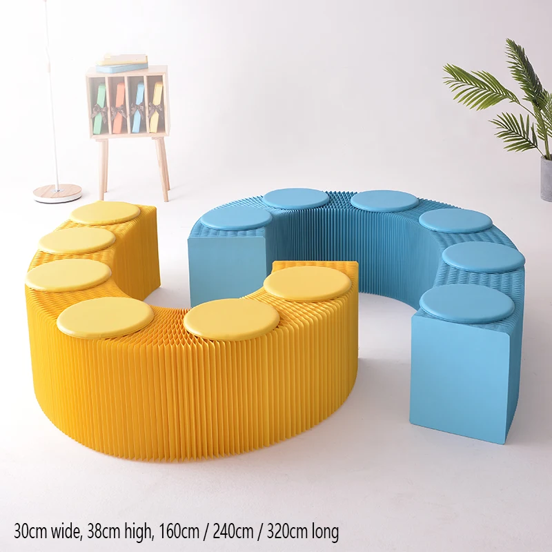 Portable Folding Hallway Ottoman, Scalable Furniture, Space Saving, Dining Stool, Waiting Chairs, Counter Stools, Home Decor