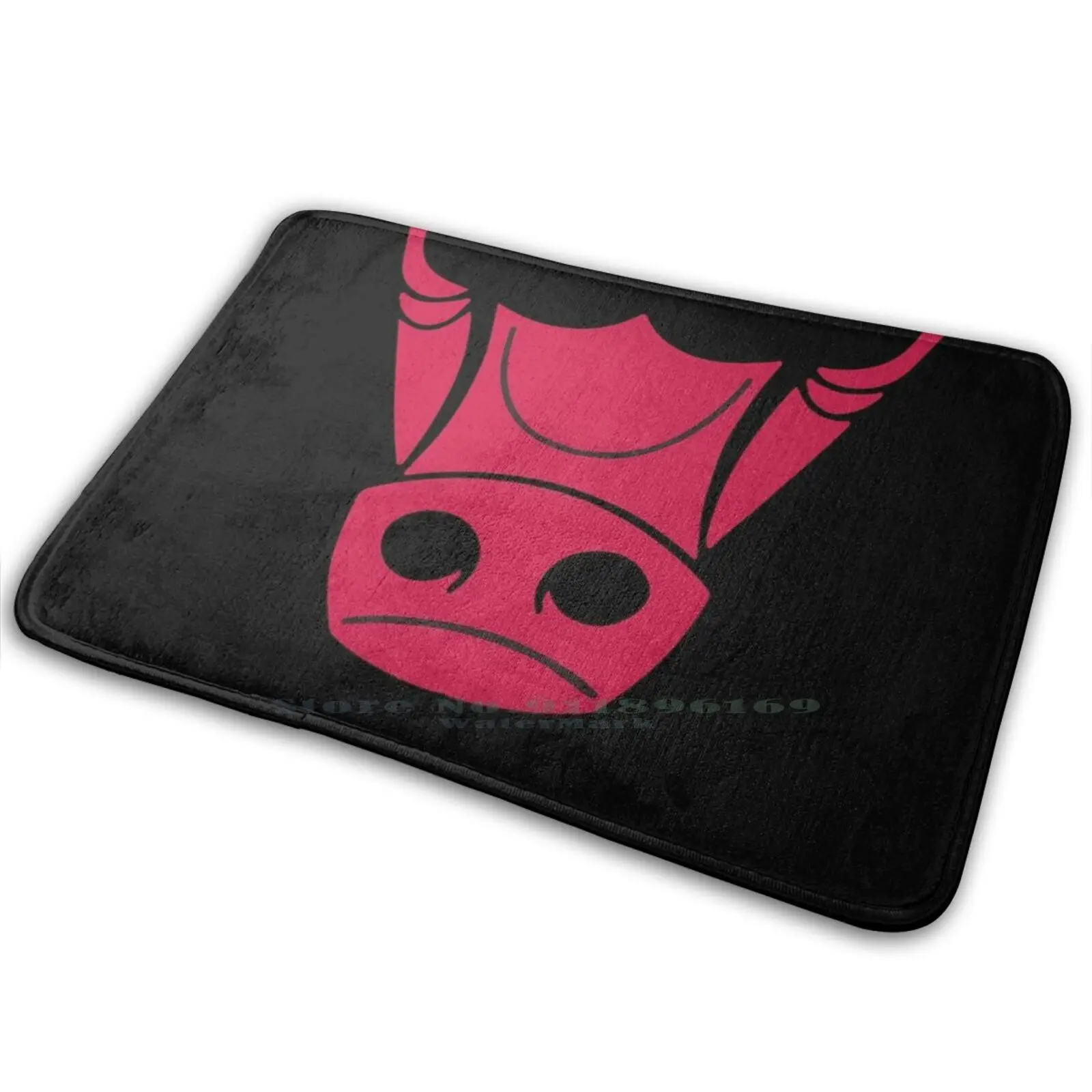 Bull Red And Black Mask Mat Rug Carpet Anti - Slip Bedroom Entrance Door Mat Bulls Nation Chicago Basketball Illinois Michael Th