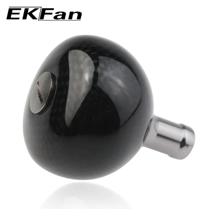 EKFan-carrete de pesca de fibra de carbono, alta calidad, 45MM, pomos de mango para SHI Bait Casting, carretes giratorios, aparejos de pesca