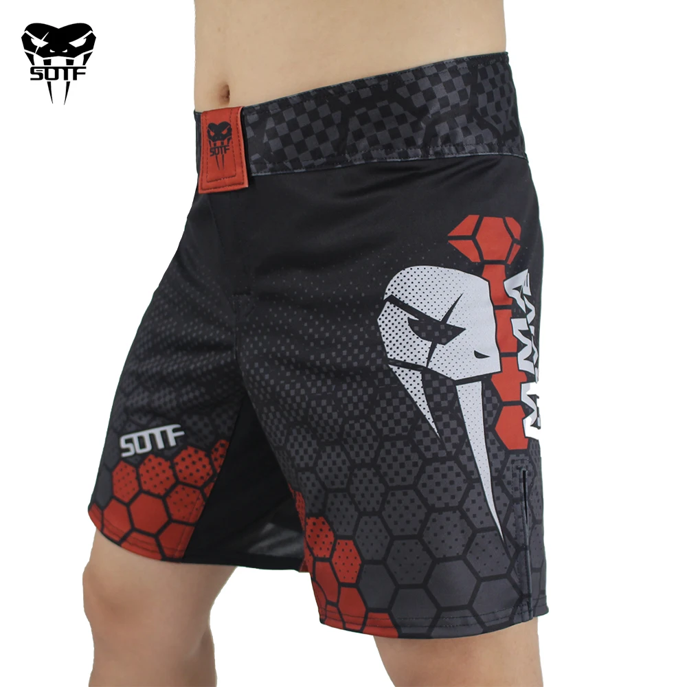 Men\'s Black Blue Fight Boxing Fitness Breathable Quick Dry Pants boxing shorts muaythai shorts Tiger Muay Thai shorts mma boxeo