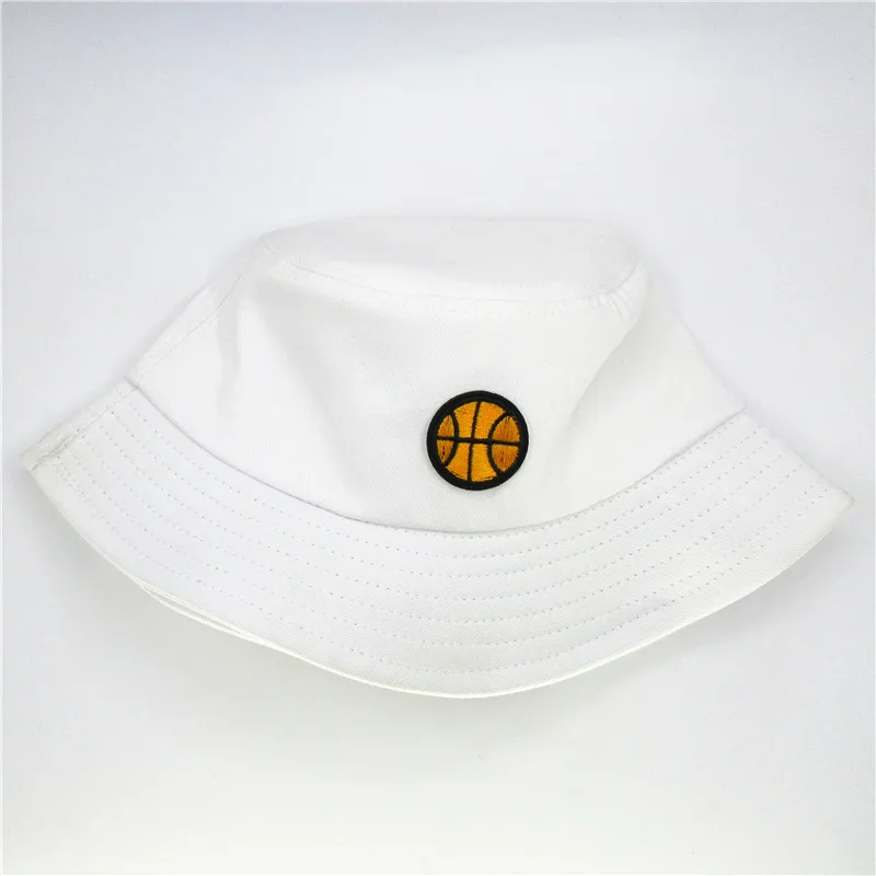 The basketball embroidery cotton Bucket Hat Fisherman Hat outdoor travel hat Sun Cap Hats for kid men  Women 306