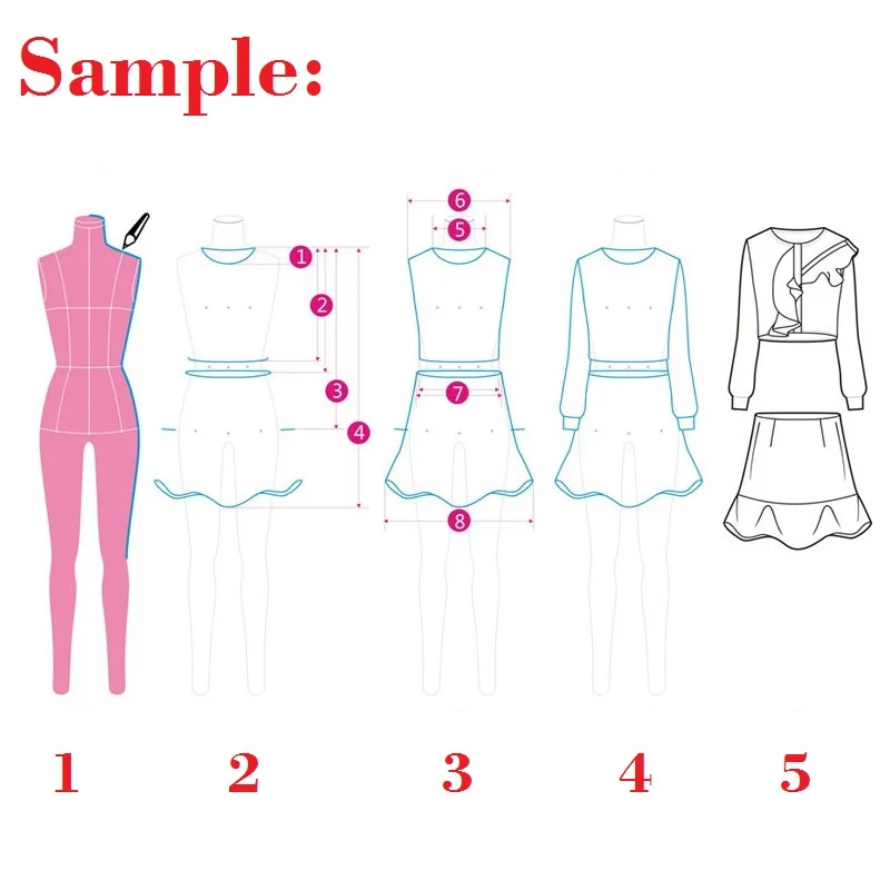 Women Fashion Design Ruler Women Cloth Original Human Body Model Female Figure Template Ruler Suitable for A4 Paper Design