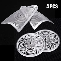 4Pcs Silver Aluminum Alloy Front+R Car Door Sound Speaker Chrome Cover Trim For Mercedes-Benz W166 ML X166 GL-CLass GLE