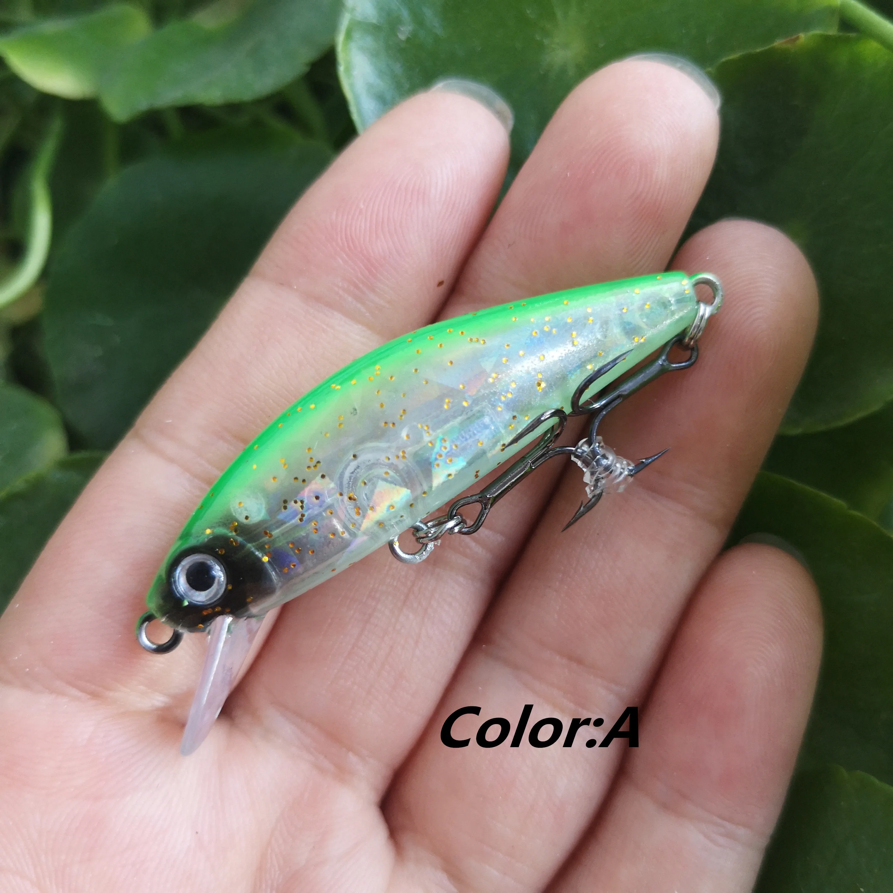 MUKUN Fishing Lure 50S New Color 6g Mini Sinking Wobblers Minnow Trout Hard Baits  Jerkbait Perch Hot Sale Crankbait