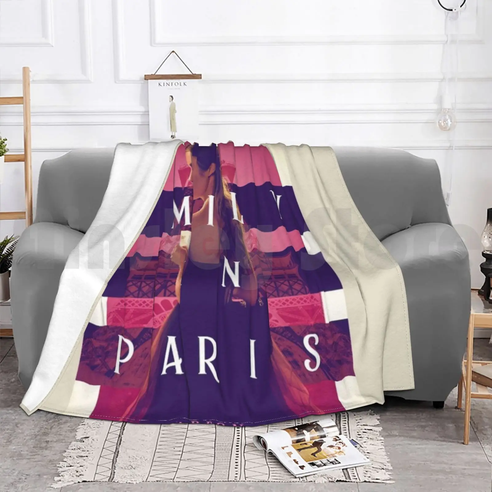 Emily In Paris Netflix Blanket Fashion Custom Movieart53 Emily In Paris Lily Collins Emily In Paris Netflix Tv