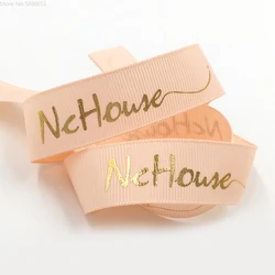 Grosgrain Ribbon Custom Printed Words Name Gift Advertising Belt Flower Packaging Christmas Wedding Decorate