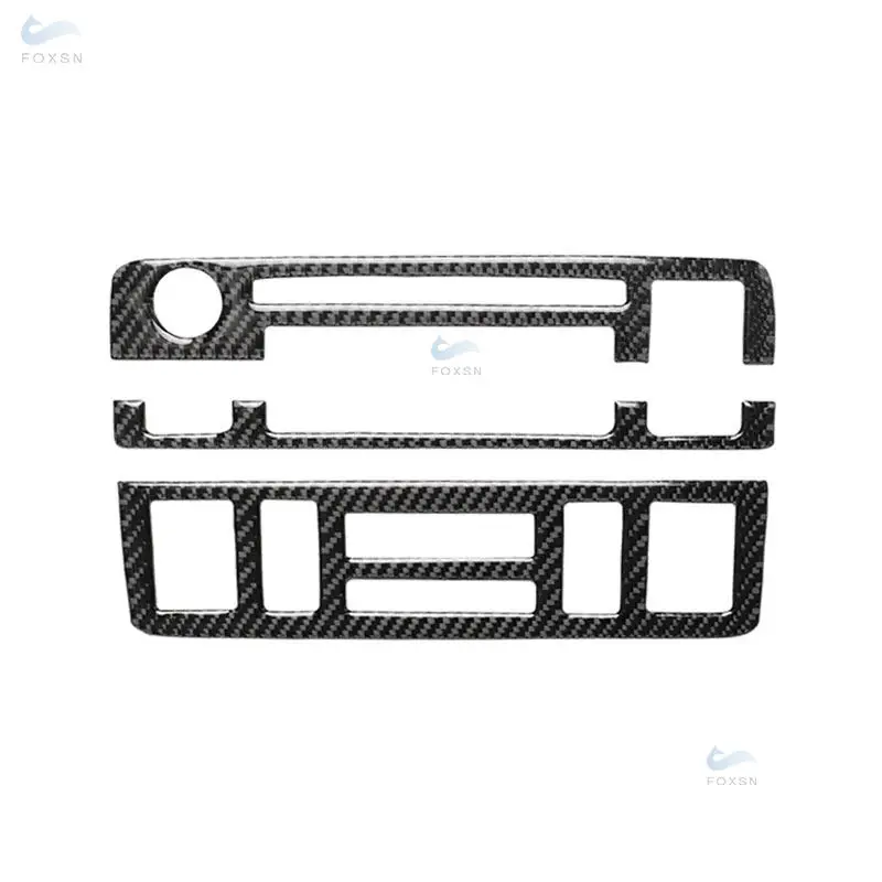 LHD Car Carbon Fiber Center Control Panel Cover Frame Trim For BMW 3 Series E46 1998 1999 2000 2001 2002 2003 2004 2005