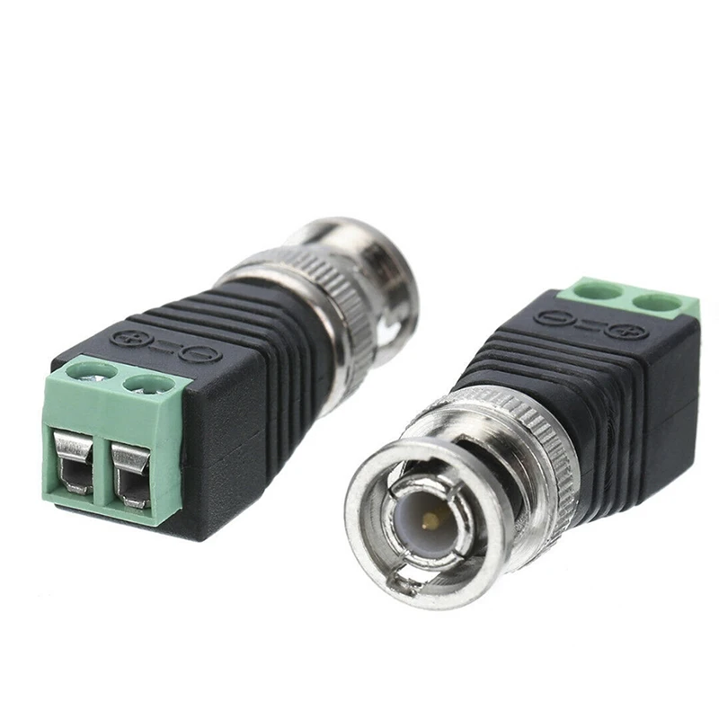 Adapter for POE CCTV Tester IP camera FC Security Terminal Block 10pcs Mini Coax CAT5 To Camera CCTV BNC Video Connector