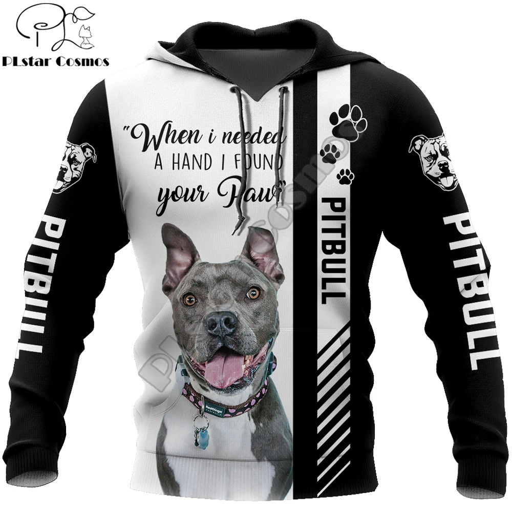 

Animal Love Pitbull Dog 3D All Over Printed Mens hoodies and Sweatshirt Autumn Unisex zipper Hoodie Casual Sportswear DW817