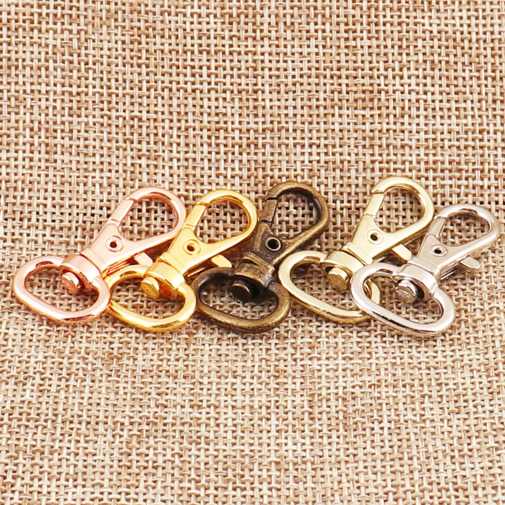 50 PCS Lobster Swivel Clasps Gold Rose Gold Bronze Silver Antique bronze Hook Clasps Claws Carabiner Handbag Snap Purse Hook