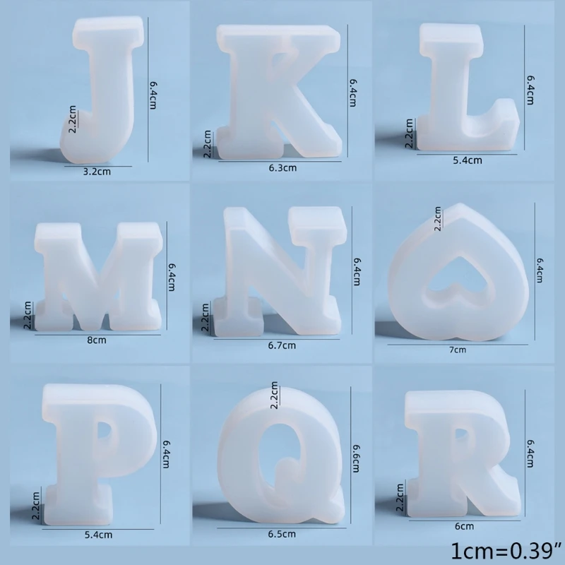 26 Pcs/Set Letter Decorations Silicone Mould DIY Crafts Jewelry Making Tool English Alphabet Crystal Epoxy Resin Mold