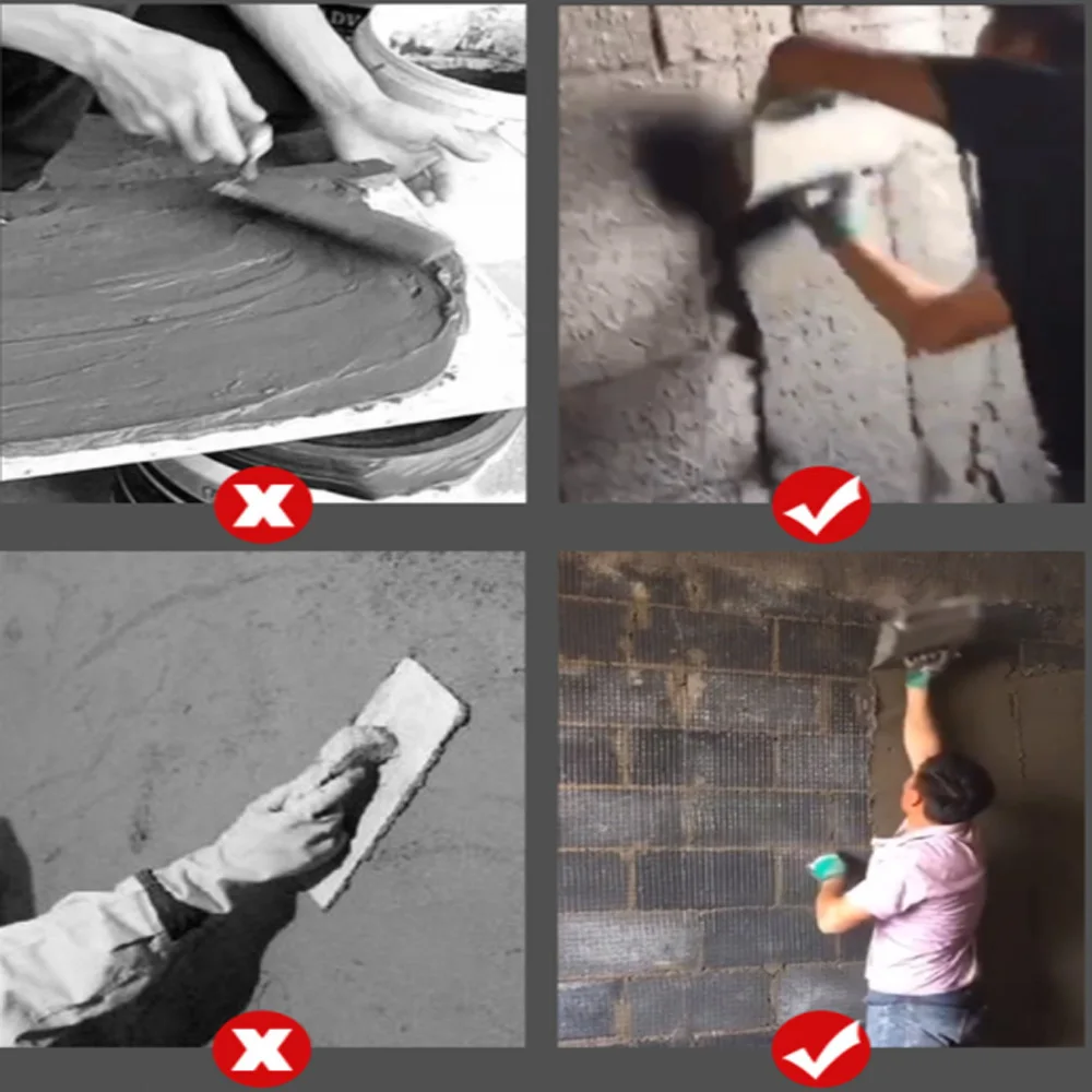 Outil de plâtrage mural en acier inoxydable, truelle de béton, raclage de la poussière, outils de mur de poudre, outils de brique