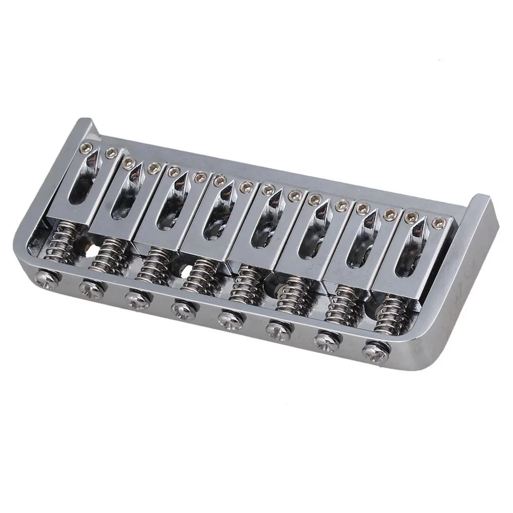 Silver 8 String  Bridge for Electric Guitar with Screws Wrench