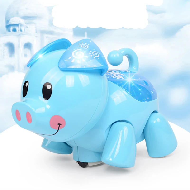 

Electronic toy car Cute piggy model Universal walking music cool lighting Interactive Cartoon Pig Electric Virtual Pets kids boy