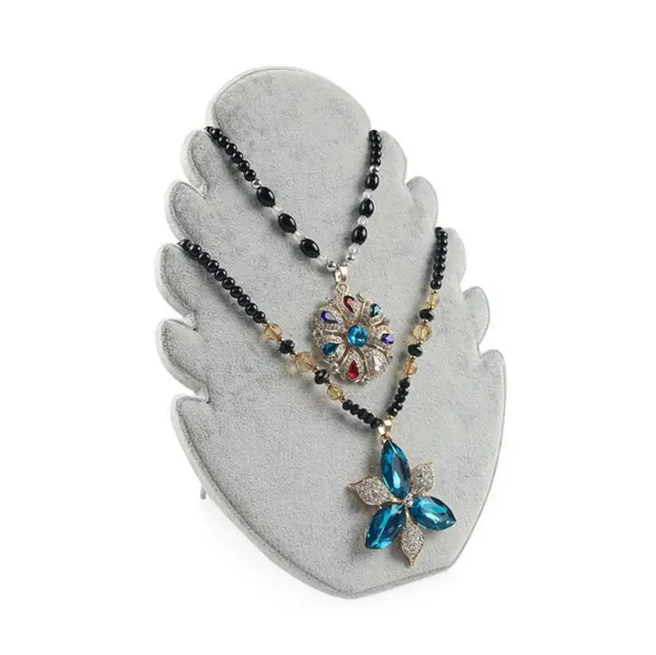 Fashion Hot Black/Gray Jewelry Display Stands With High Quality Plush Fabric Composed Necklace/Pendant Holder Jewelry  Hanging