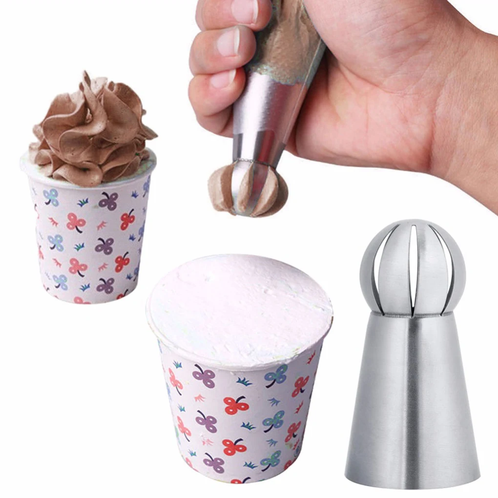 3pcs Stainless Steel Flower Icing Piping Nozzles Pastry Cake Cream Cupcake Decorating Nozzles Tips Set NEW