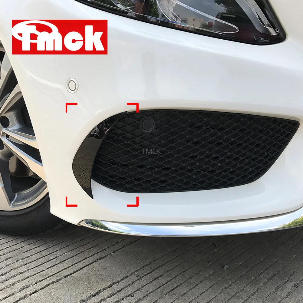 

For Mercedes Benz C Class W205 Sport C180 C200 C250 C300 C400 2015-2018 Car Accessories Body Front Bumper Lip Trim Cover Sticker
