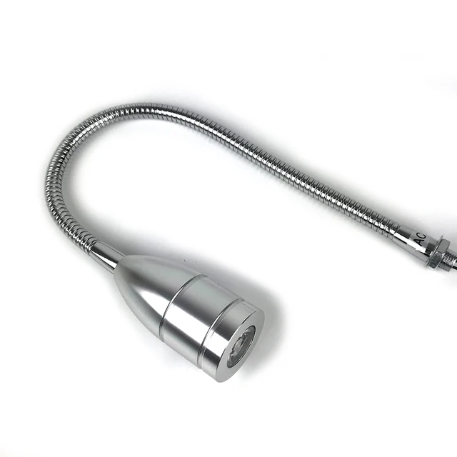 1W 3W AC 12V 24V 220V LED Lampka narzędziowa Elastyczna 30cm LED Lampa robocza warsztatowa Srebrna do maszyn CNC Spawarka do obróbki maszynowej