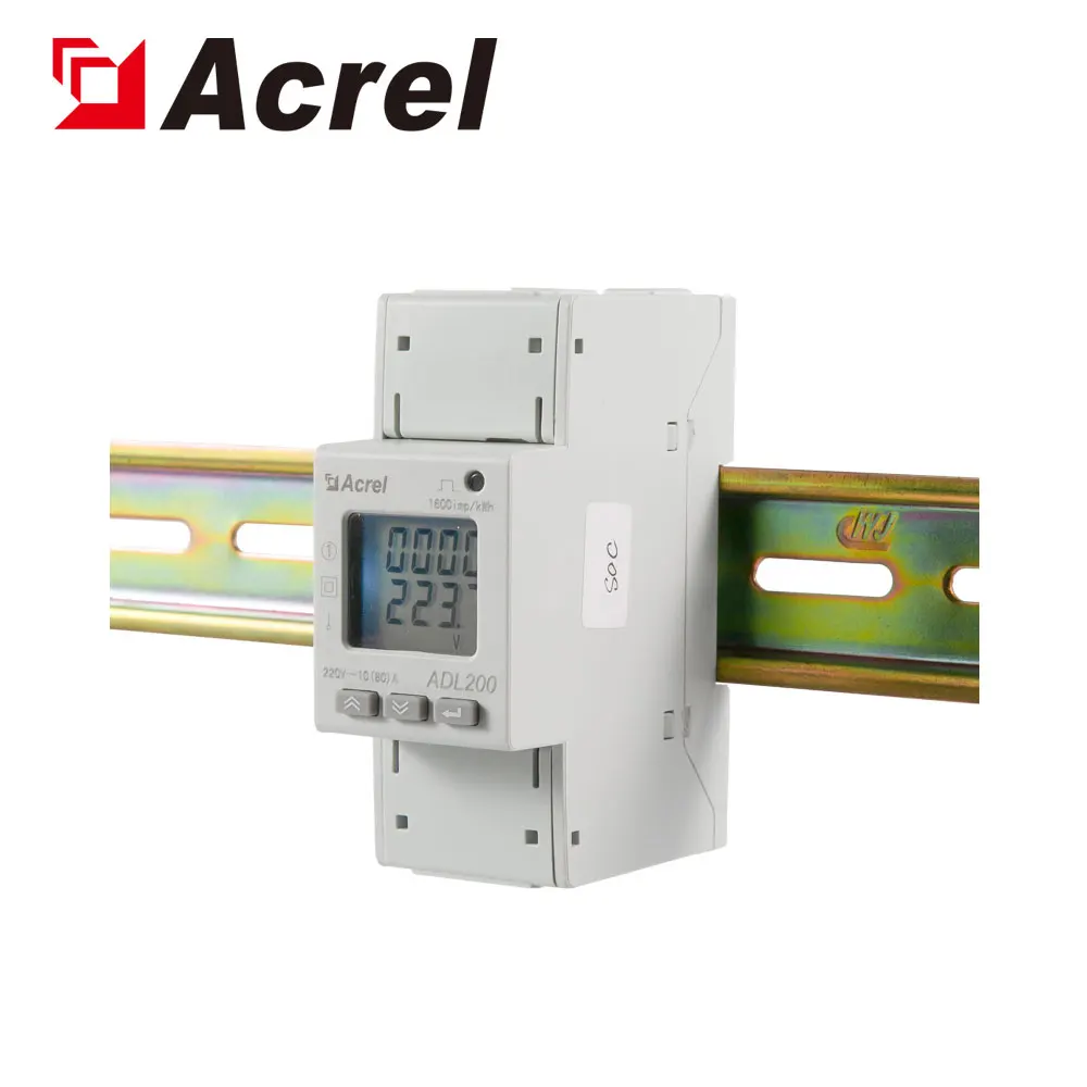 Acrel  ADL200 din rail single phase energy meter with RS485 communication 10(80)A