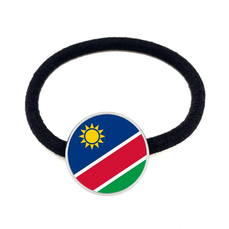 Botswana,Namibia,Swaziland,Madagascar,Malawi,Mayotte National Flag Headband Glass Cabochon Elastic Hair Bands Jewelry For Women