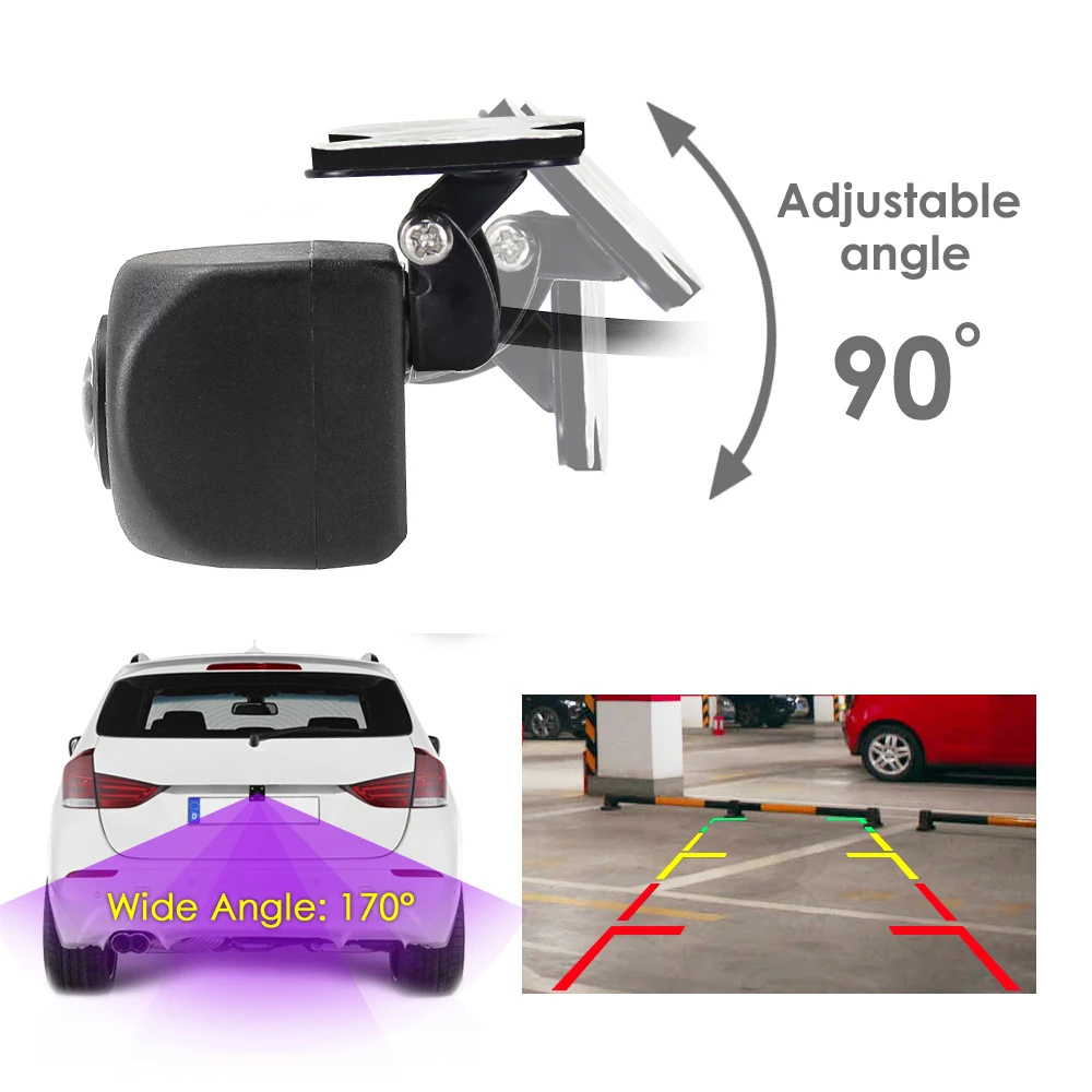 OSSURET 140 ° 720P 150 ° 1080P AHD Kamera Verpackungshilfe Nachtsicht Auto Parking Reverse Kamera verstellbare Halterung Universal – Detail 9