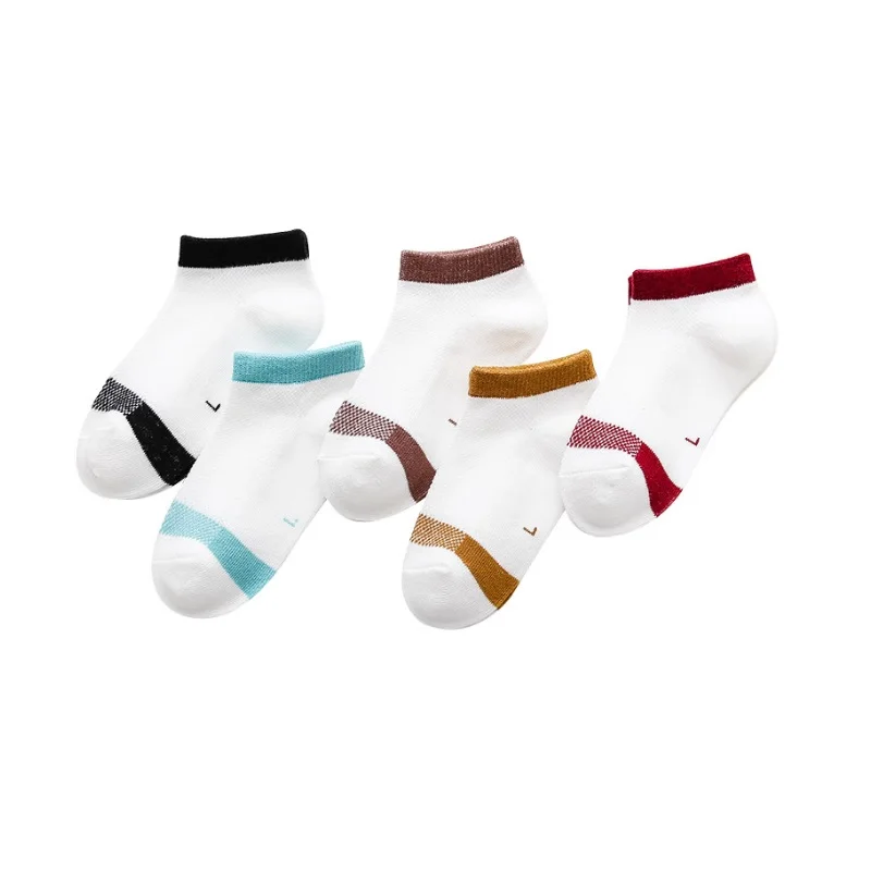 

11CM Baby Boys Ankle Socks 5 Pairs Mesh Breathable Summer Short Sock Anklets Kids Hose Comfortable Children Boat Socks 5Pairs