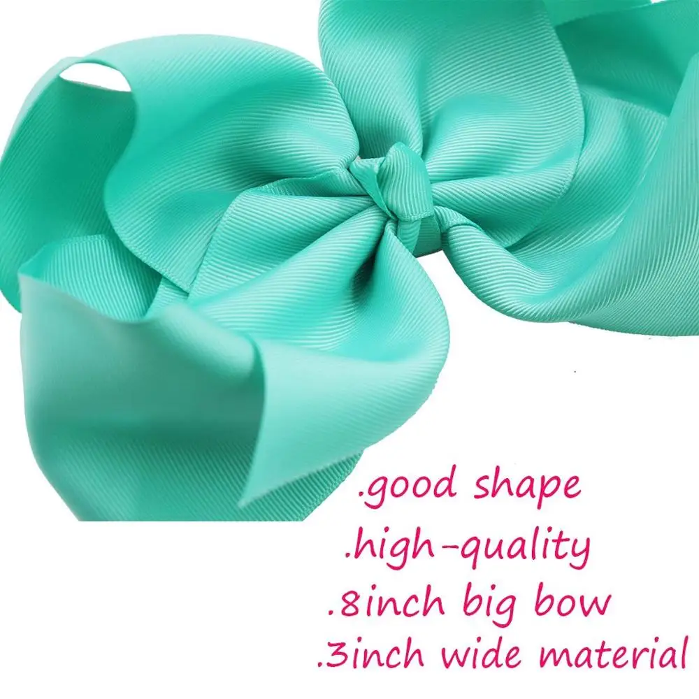 1Pcs 8Inch Grosgrain Ribbon Bows Alligator Hair Clips Girls Large Big Hair Bows Clips Hair Accessories for Teens Kids Toddlers