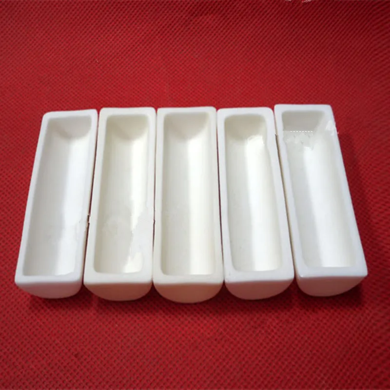 

65*25*16mm / 99.3% alumina crucible / Semicircle corundum crucible /Al2O3 ceramic crucible / Sintered crucible