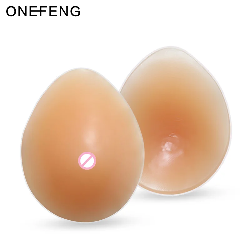 

ONEFENG CT Hot Selling Silicone Fake Breasts Teardrop-Shaped Soft Pads Full Ladies False Boobs 170-300g/Pair