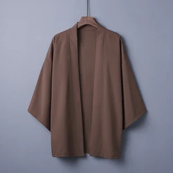 Nova primavera verão casaco de cor múltipla japonês cardigan quimono haori para mulher homem solto fino vestuário exterior