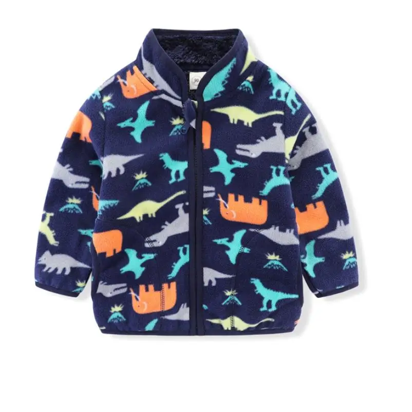2023 New spring autumn Fleece Full Sleeve Jacket Boys girls Cartoon Casual Polar Fleese Hood Coat Kids Cardigan Sweatshirt 2-6Y
