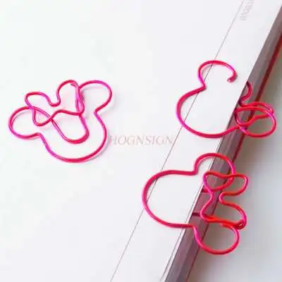 4 Stuks Leuke Paperclip Vormige Pin Cartoon Paperclip Papier