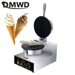 Commercial Ice Cream Cone Maker Non-stick coating Iron plate Waffle cookies Bake pan Double-sided heating with Timer Make Crepe