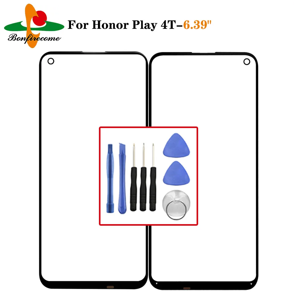 Outer Screen For Huawei Honor Play 4T AKA-AL10 Front Touch Screen Glass Outer Lens Replacement