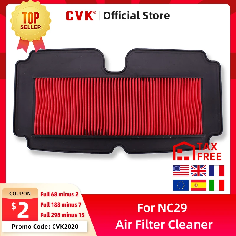 CVK Free Freight Motorcycle Replacement Air Filter Element  for HONDA CBR400RR NC29 CBR400 Accessories