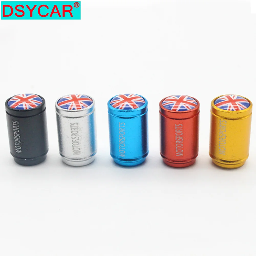 

DSYCAR 4Pcs/Set Bike Moto Car Tires Wheel Tyre Rim Valve Caps Dust Cover Car Styling for Fiat Audi Ford Bmw Mini VW car Lada