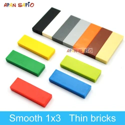 200pcs Smooth 1x3 Dots DIY Building Blocks Thin Figure Educational Creative Toys for Children Size Compatible With 63864 Bricks