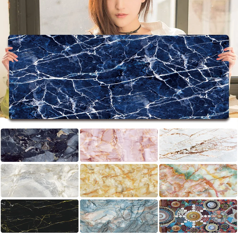 

Large Portable Mouse Pad Marble Pattern Gaming Mouse High Quality PU Leather Keyboard Mouse Pad Non-slip Mousepad Mouse Pad