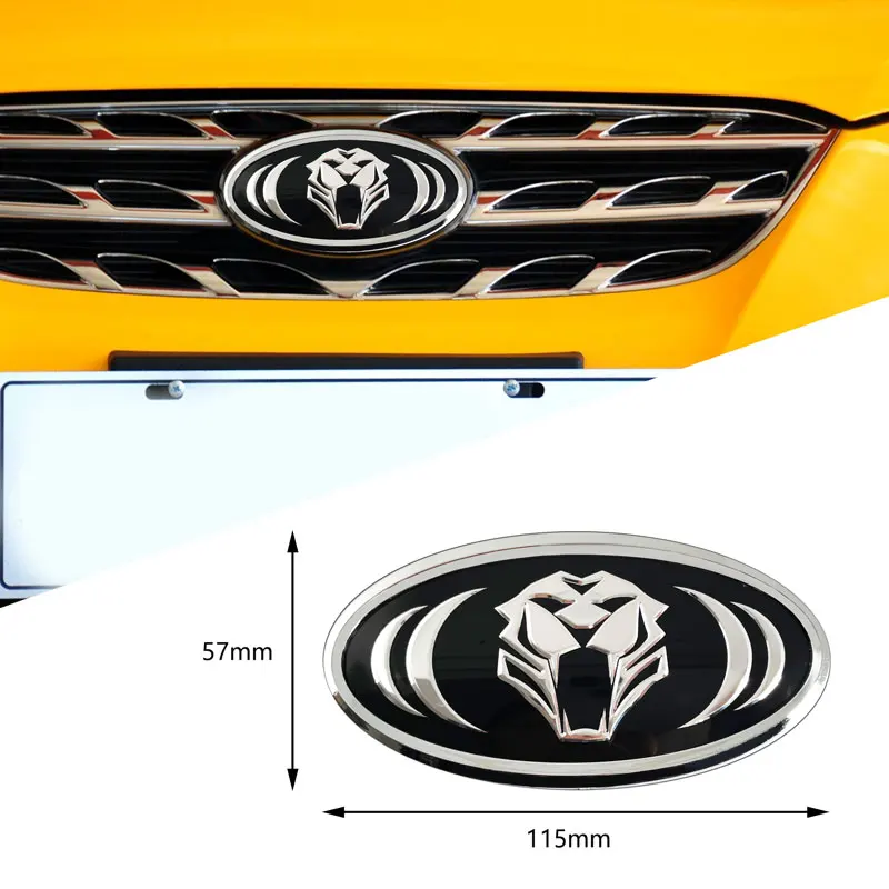 سيارة التصميم النمر شعار شارة سيارة الجبهة هود الخلفي الجذع و عجلة القيادة ملصق لكيا سيراتو سبورتاج R K2 K3 K5 ريو سورينتو #3