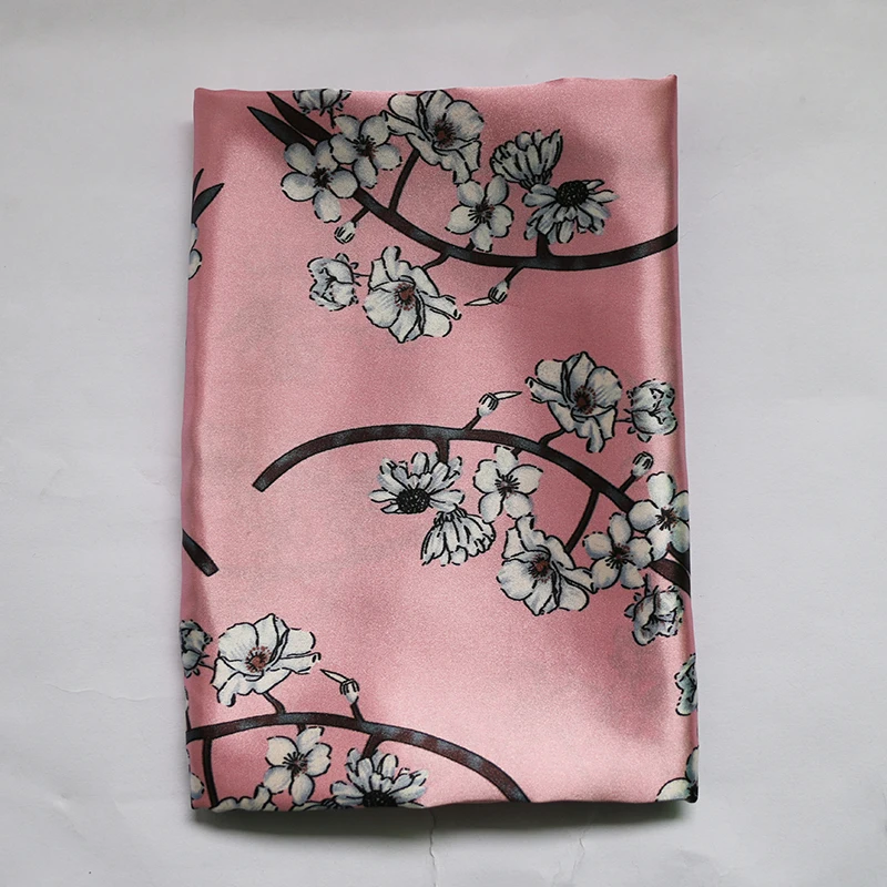 By Meter Blumen-Satin-Stoff, glänzend, weich, Schal, Hemd, Nachtwäsche, Material Charmeuse – Detail 29