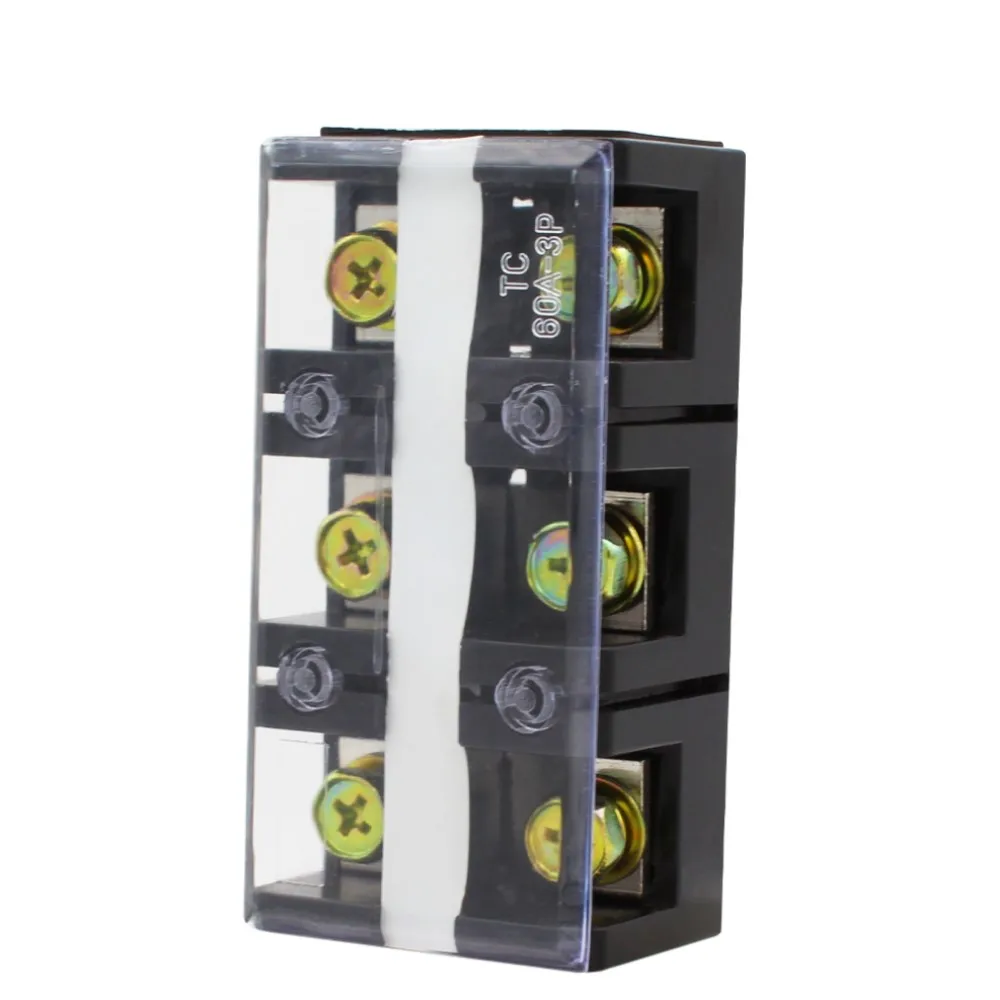 Large Current Terminal Blocks Terminal Block Wiring Board Wire Connector Wiring Column TC-603 60A 3P Splice