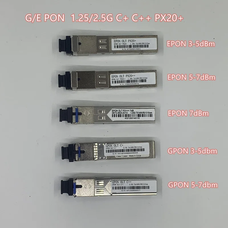 Epon GPON SC OLT оптический трансивер PX20 + PX20 ++ Px20 +++ C + C ++ SFPOLT1.25G 1490/1310nm 3-7dBm Sc Olt Ftth Solutionmodule Voor