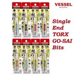 Japan Vessel Single End Torx Screwdriver Bit for 6.35mm Construction