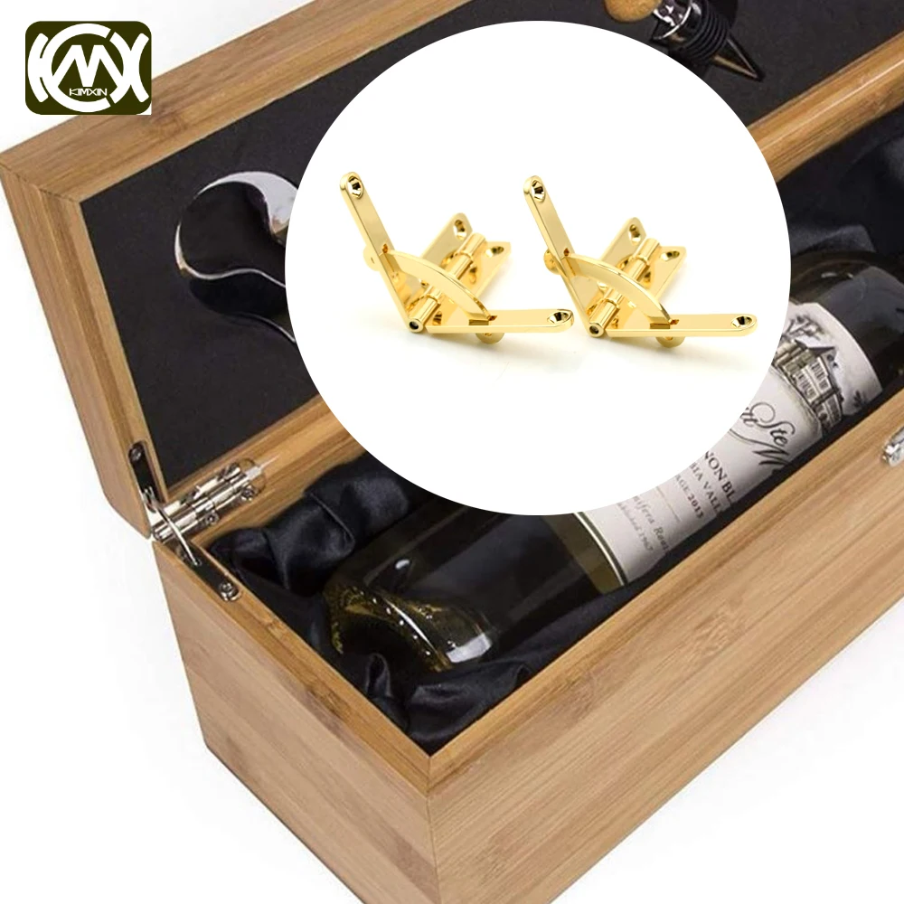 4pcs 30*33mm KIMXIN sales High quality 18K golden Zinc alloy Cabinet hinge Hinges for Jewelrycase/collectionbox/watchbox W-030